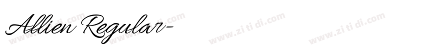 Allien Regular字体转换 Allien Regular字体转换